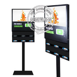 Floor Stand Android Digital Signage 21.5'' 5G Wireless Phone Charging LCD Advertising Screen