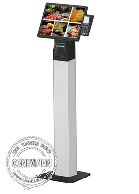 Touchscreen Self Service Ordering Kiosk With Thermal Printer And POS Holder