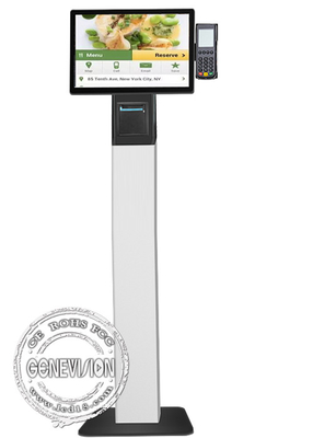 Touchscreen Self Service Ordering Kiosk With Thermal Printer And POS Holder